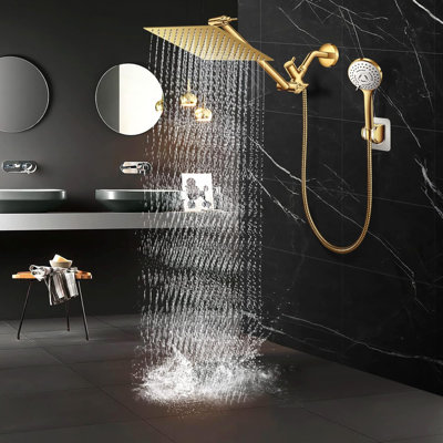 Pomme de douche à pluie double 1,75 GPM GPM