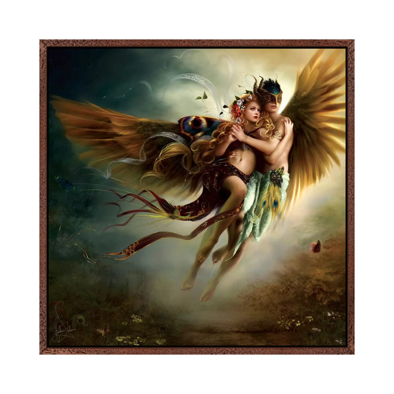 Vers Les Rivages Éternels by Melanie Delon - Print on Canvas, 45.72 cm H x 45.72 cm W, Classic Wood Framed