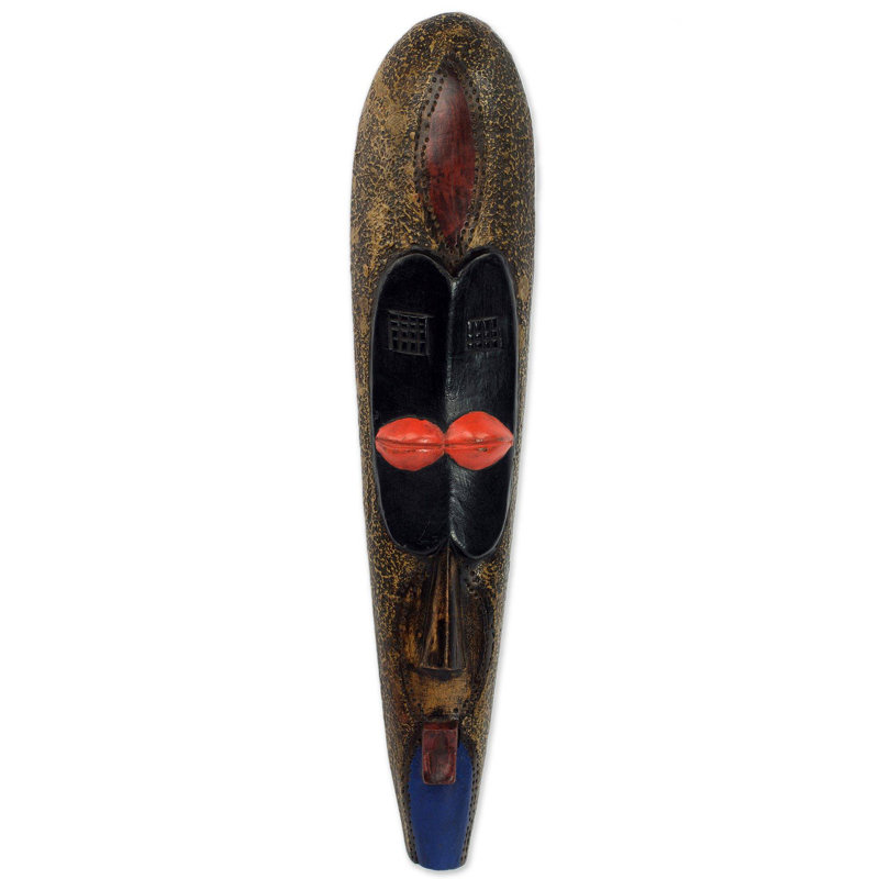 Décoration murale masque en bois little femme Yochman