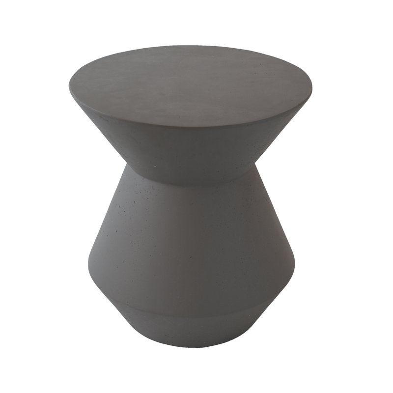Colfin Patio Corner Table with Faux Terrazzo Finish