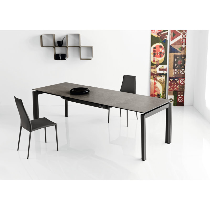 Aida Upholstered Dining Chair with Metal Frame, Regenerated Leather Gray