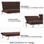 Canapé-lit futon de 68 po avec pieds en métal Blathnat-527529635