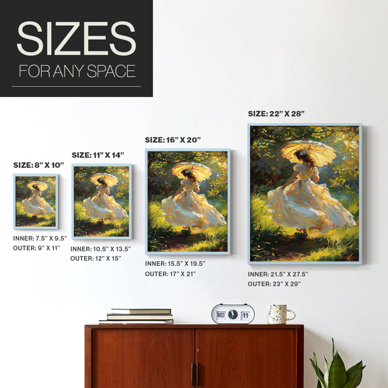 Series DCCCLXV Framed Print - Solid Wood, Blue, 21" H x 17" W