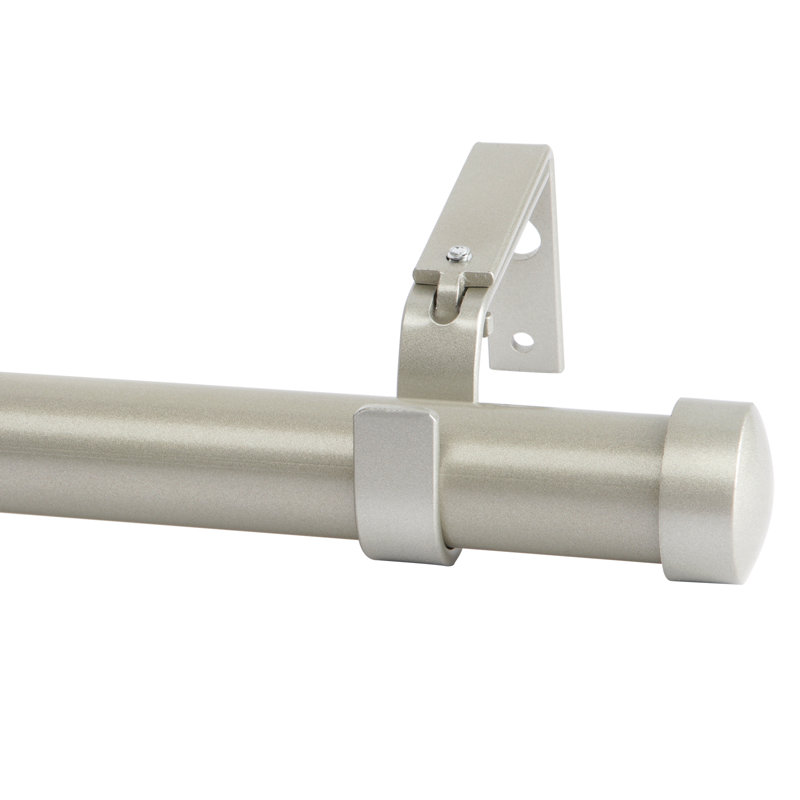 Tringle à rideaux simple réglable de 84 po à 84 po 1 po, Étain, 48" - 84"