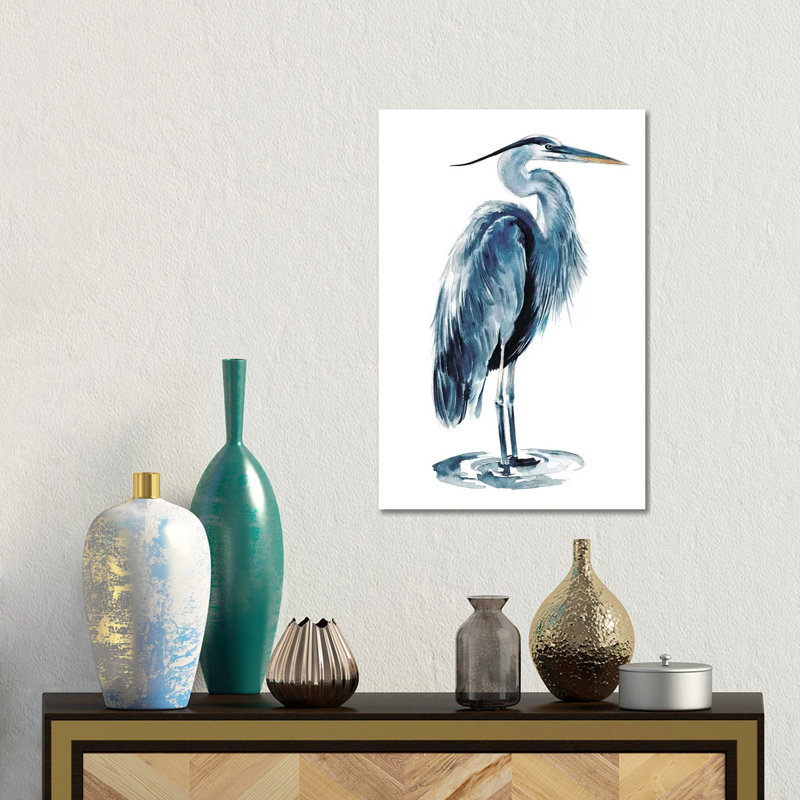 Blue Heron I by Jennifer Paxton Parker - No Frame Gallery-Wrapped Canvas Giclée on Canvas, 45.72cm H x 30.48cm W