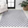 Mariquilla Modern Cottage Checkerboard Washable Purple Gray/White Rug