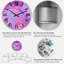 Horloge murale moderne mauve abstraite, fluide et fluide-103005293