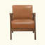 Chaise d'appoint rembourrée en similicuir 1 pièce