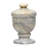 Badal Grey Marble Bathroom Storage Jar with Lid – Cotton Ball & Vanity Organizer