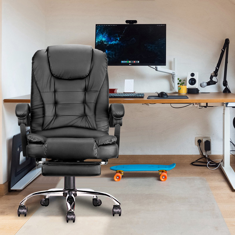 Charlea Executive Chair with Headrest, Black