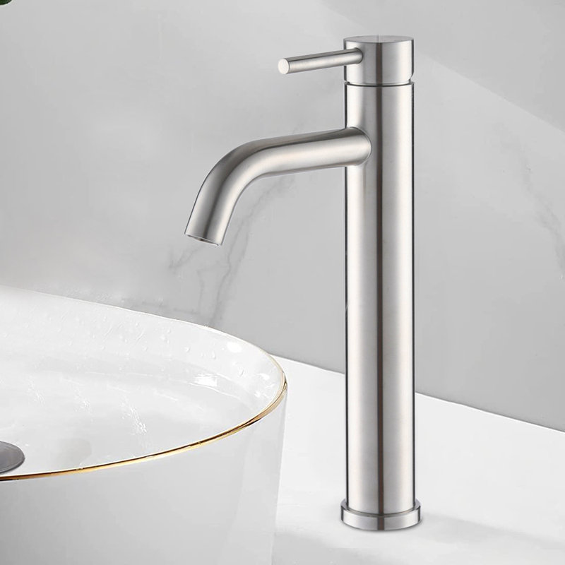 Vessel Sink Faucet Single-handle Bathroom Faucet, Silver