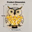 Applique murale solaire hibou pour jardin, 24 cm de hauteur, décoration extérieure suspendue en métal pour terrasse, jardin ou clôture.