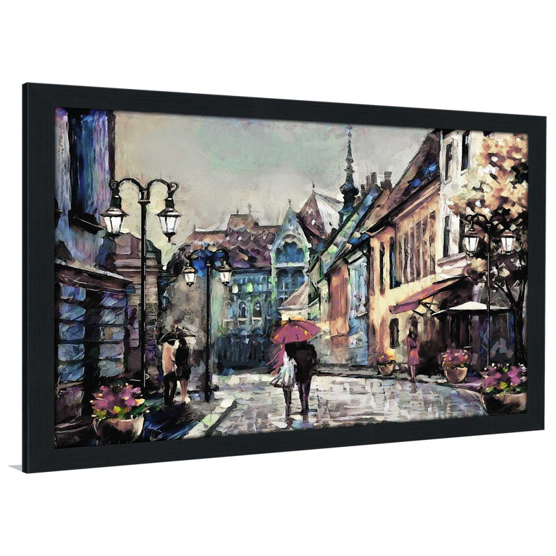 «Spring Romance», reproduction encadrée, H 21,5 po x l 27,5 po x P 0,75 po, Cadre espresso