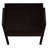 Accent Table With Laminate - 2 Rectangular, Black Metal Legs, Adjustable Feet For Stability Rectangular Side In Brown Rounded Front An Elegant Touch