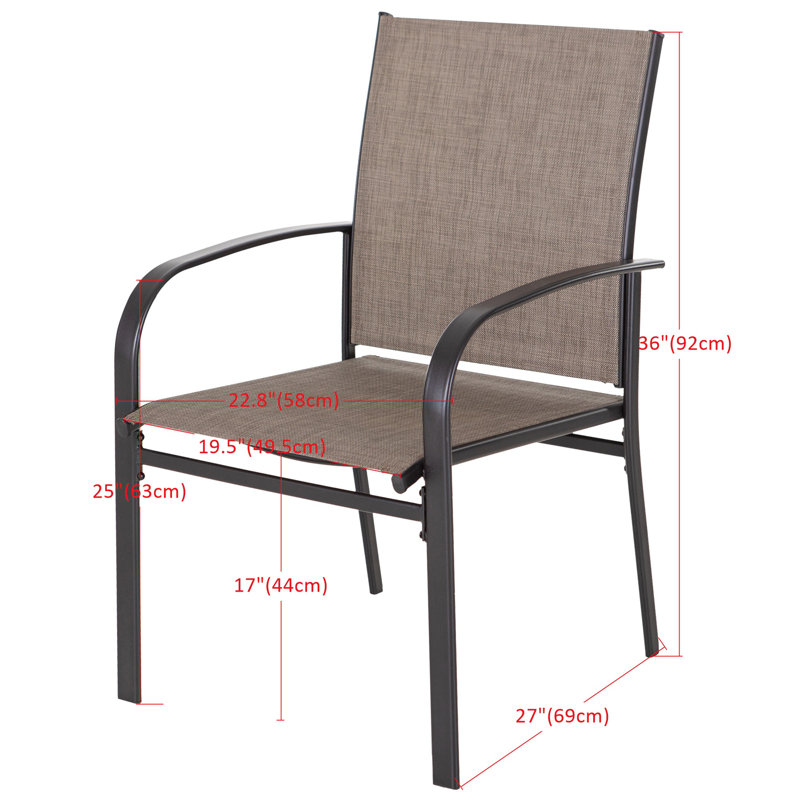 4 - Person Patio Dining Set with Square Table, Brown