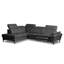 Genuine Leather Reclining Corner Sofa with Adjustable Headrests and Adjustable Armrest and Storage-449599727-449599726