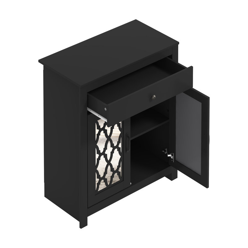 Chessani Transitional 2 Piece Sideboards Set, Black