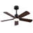 Smart 42" Indoor/Outdoor Ceiling Fan With Light, Dual Finish Black/Walnut 6-Blade, Remote  Control, Dimmable LED, 6-Speed Quiet DC Motor, Reversible
