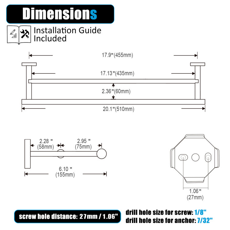 Installation Height of a Double Towel Bar