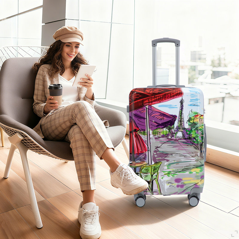 20 "/ 24" / 28 "3 pièces / ensemble de valise à roulettes pour PC, valise de transport, avec motif imprimé et serrure à combinaison