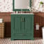 Meuble-lavabo autoportant de 30 po avec lavabo, panneau de fibres à densité moyenne et structure en bois massif, 1 tiroir de séparation et 2 portes à fermeture en douceur (double tablette sur la porte)-2051939146-2051939149