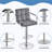 Branislava Swivel Upholstered Adjustable Height Counter Stool-526755141