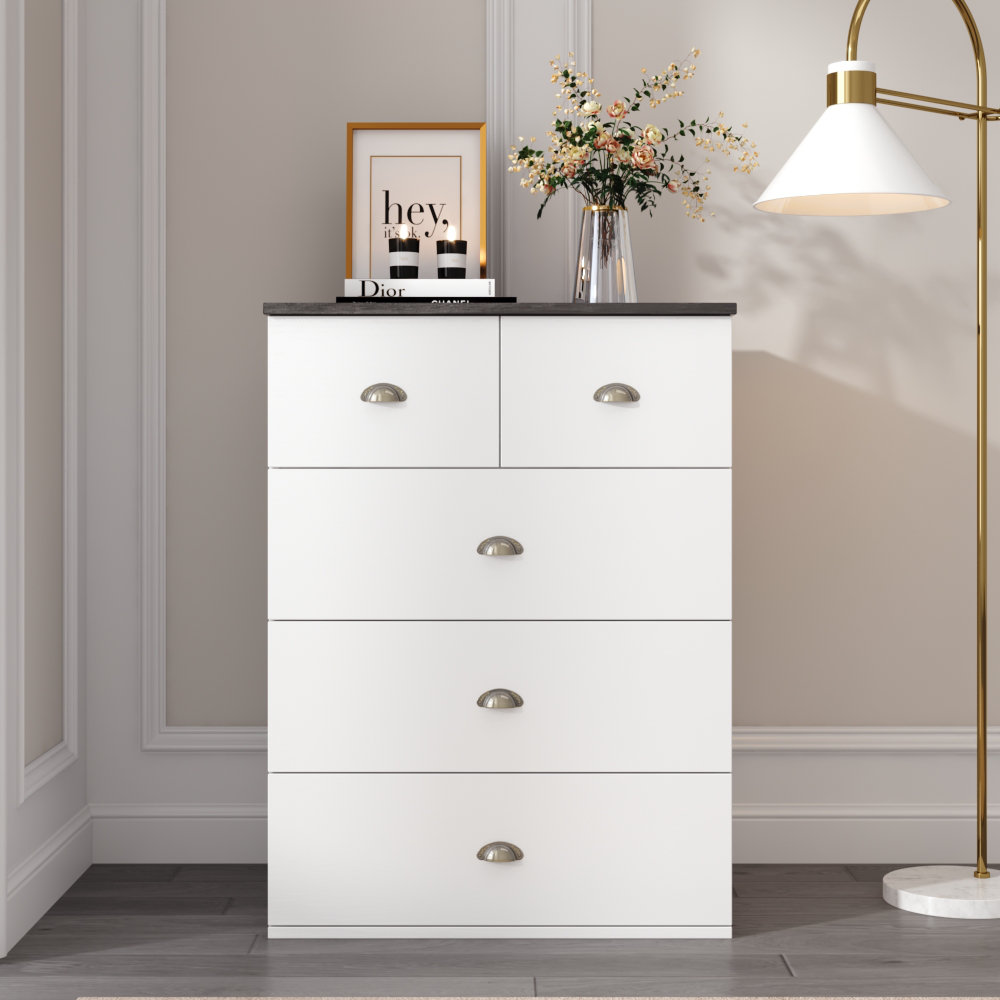 Ebern Designs Chest Of Drawers With Locks On 2top Chest Of Drawers, 5