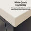 Meuble-lavabo double 84 po X P 22 po D, avec plateau en quartz blanc-958862464-958862467-958862526