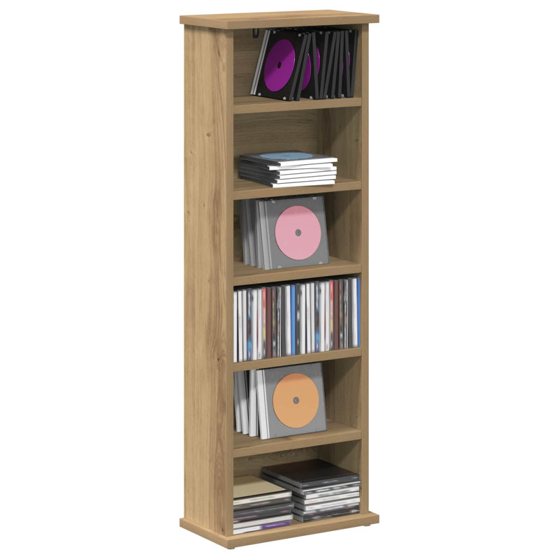 92 cm H Media Shelves, Artisan Oak