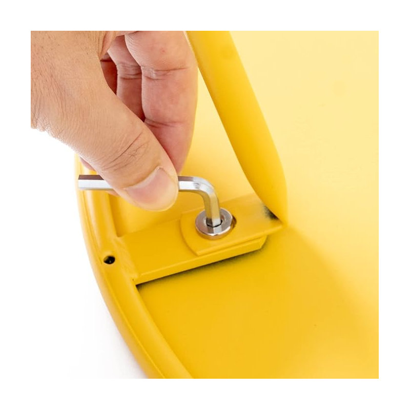Table ronde d'extérieur, Jaune, H 17,9 po x l 17,7 po x P 17,7 po