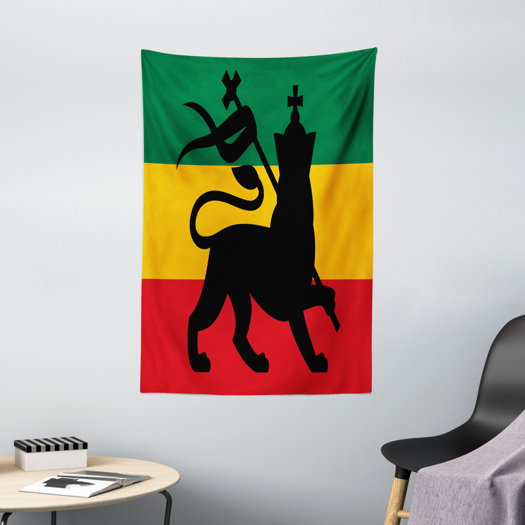 Wandbehang Rastafari gestreift Reggae