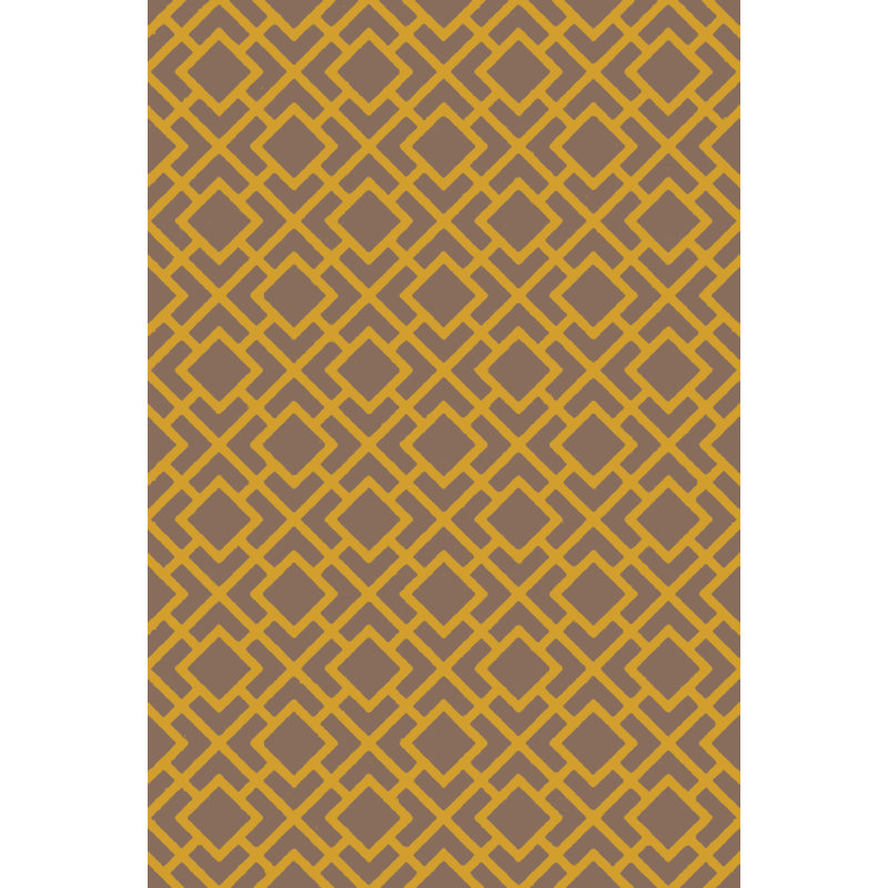 Tapis kaki / beige en coton touffeté à la main Jamelia, Rectangle 12 pi x 15 pi