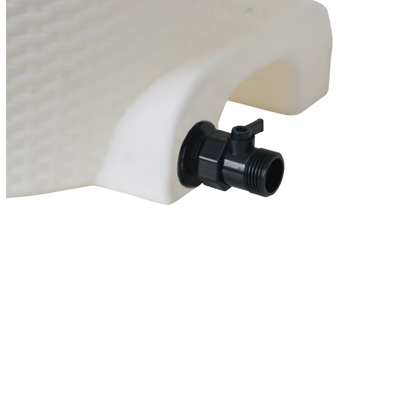 White Sand Wicker Texture 50 Gallon Rain Barrel