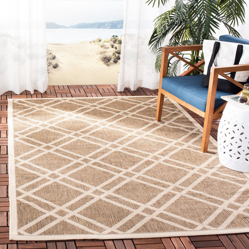 Tapis intérieur / extérieur Arneshia, Rectangle 4 pi x 5 pi 7 po