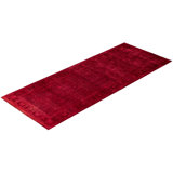 Overdyed Hand-Knotted Wool Modern-Contemporary Pink Runner 2' 7" x 6' 4"