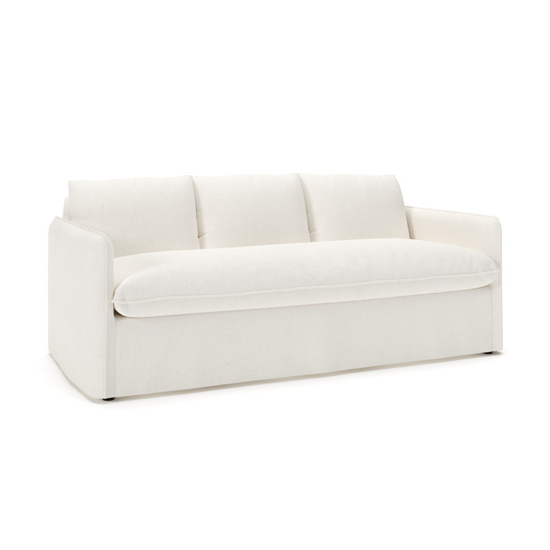 Bellatrix 83'' Slipcovered Sofa, Apollo Alpaca Boucle