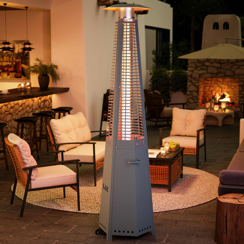 Chauffe-terrasse extérieur au propane 48 000 BTU, Noir