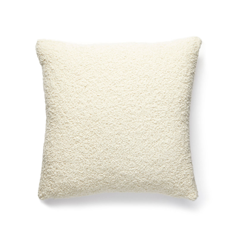 Tundra Wool Square Pillow Cover & Insert, White