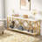 709 Inch Extra Long Industrial Narrow Sofa Table With Diamond Pattern Metal Frame For Entryway, Living Room