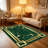 Classic Green & Gold area rugs for Living Room, Soft and Comfortable, Suitable for all seasons, easy to maintain, machine washable Indoor floor mat, Under Table Farmhouse suitable for Bedroom, Dining Room, Study, Patio, Balcony, Home Decor-1017137259