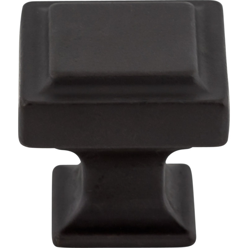 Ascendra Square Knob, 1 1/8" Length, Sable