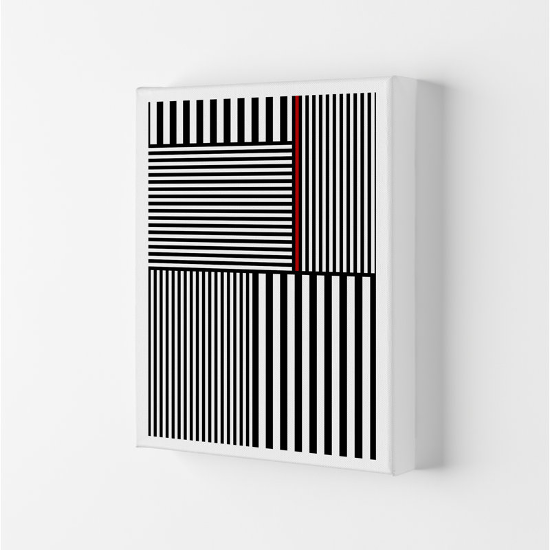 Black And White Stripes - Print, No Frame, 84cm H x 59cm W x 1cm D