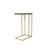 C-Shaped End Table with Marble Top and  Metal Frame, 16.25" W x 9.5" D x 24.75" H-1638333543-1638333541