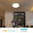 14 Inch LED Flush Mount Ceiling Light, 24W Dimmable LED Ceiling Light Fixture, 3000K Warm White & Brush Nickel-55048204-55048203