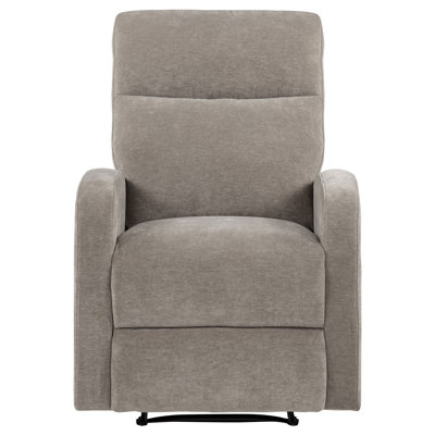Camecia Chenille Upholstered Manual Recliner Sand