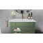 Lavabo de salle de bain 35,6 "Mid-Century avec verre à motif et bande lumineuse à capteur de mouvement, lavabo de salle de bain autoportant Farmhouse avec rangement-1743728963