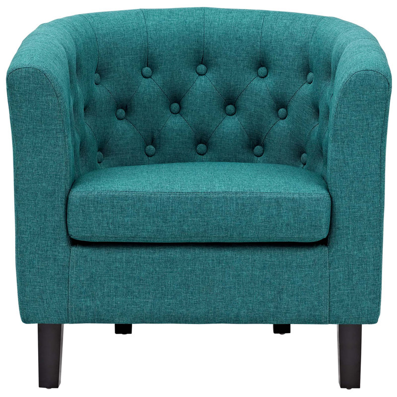Modway Prospect Upholstered Armchair, Teal Plainweave