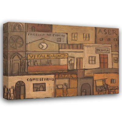"City" by  Joaquín Torres-García - Gallery Wrap Canvas Wall Art