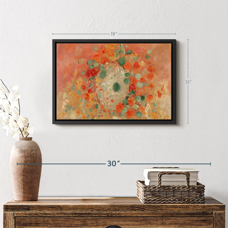 " Nasturtiums 1905 Canvas Print ", 13" H x 19" W
