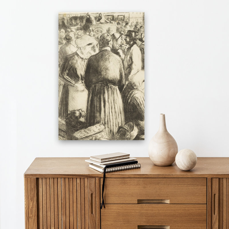 The Market At Pontoise, C.1895 Abstract Contemporary Wall Art Print, 45.72cm H x 30.48cm W